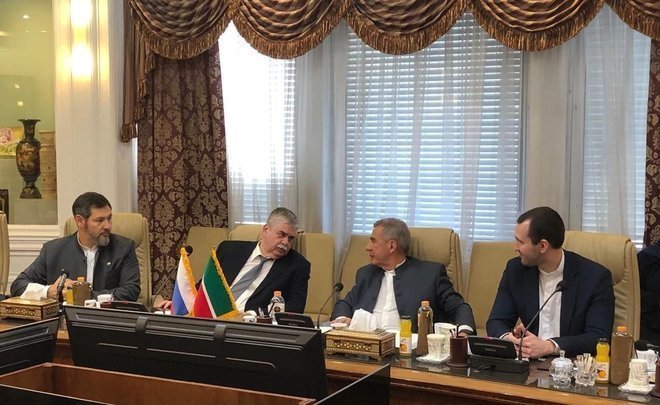 Rustam Minnikhanov discusses the creation of North-South transport corridor in Tehran