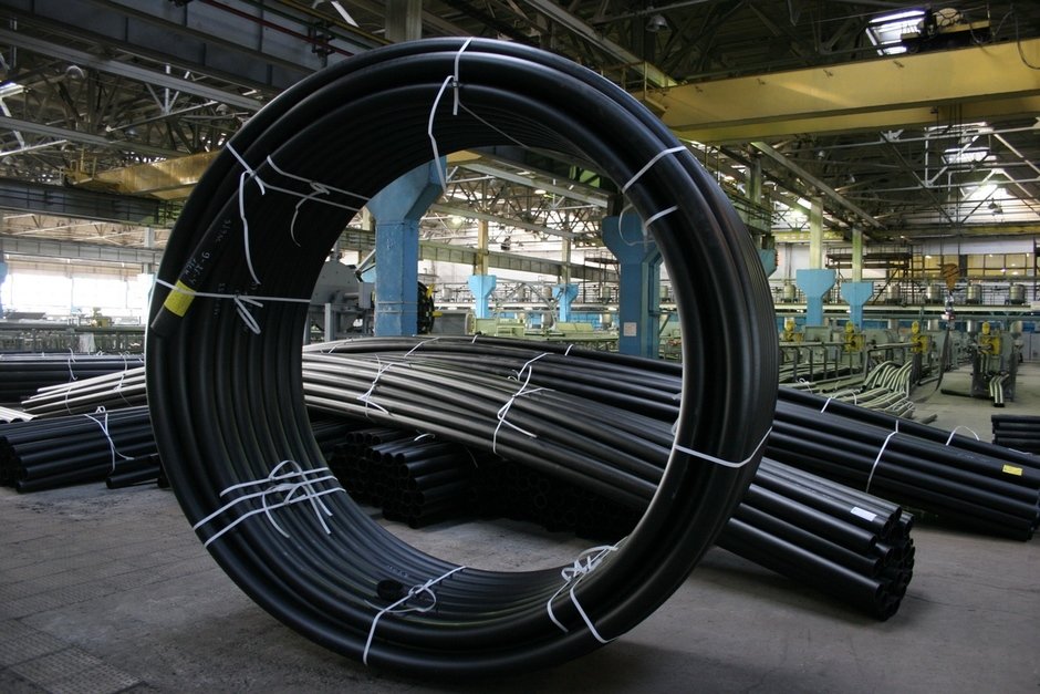Pipes of LDPE plant.