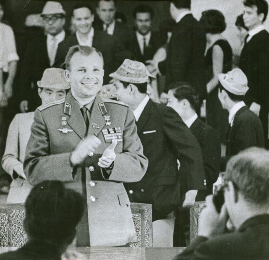 Yuri Gagarin at the festival of Soviet-Japanese youth friendship, Kazan. August, 1967