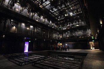 Kamal Theatre backstage: outdoor laboratory, rehearsal rooms and children's play area